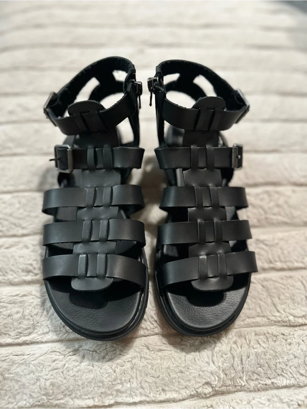 MIA Black Gladiator Sandals